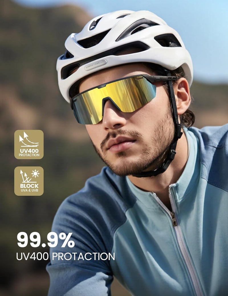Lamicall 24g Polarized Sports Sunglasses for Men Women - UV400 Protection Sun Glasses for Running Cycling Baseball Fishing - Image 2